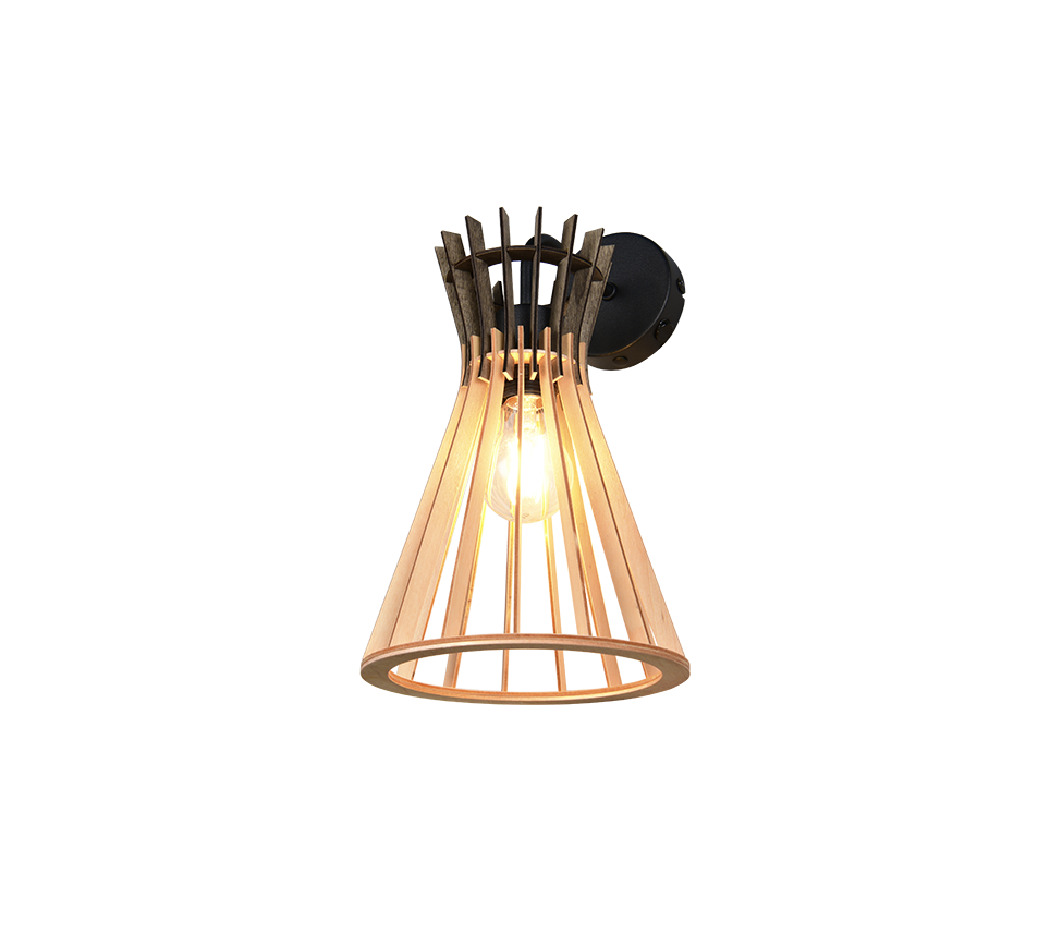 Wandlamp Nornar Mat Zwart
