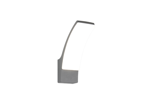 Wandlamp Bauval antraciet met moderne gebogen LED-verlichting voor buiten, strak en helder verlichtend