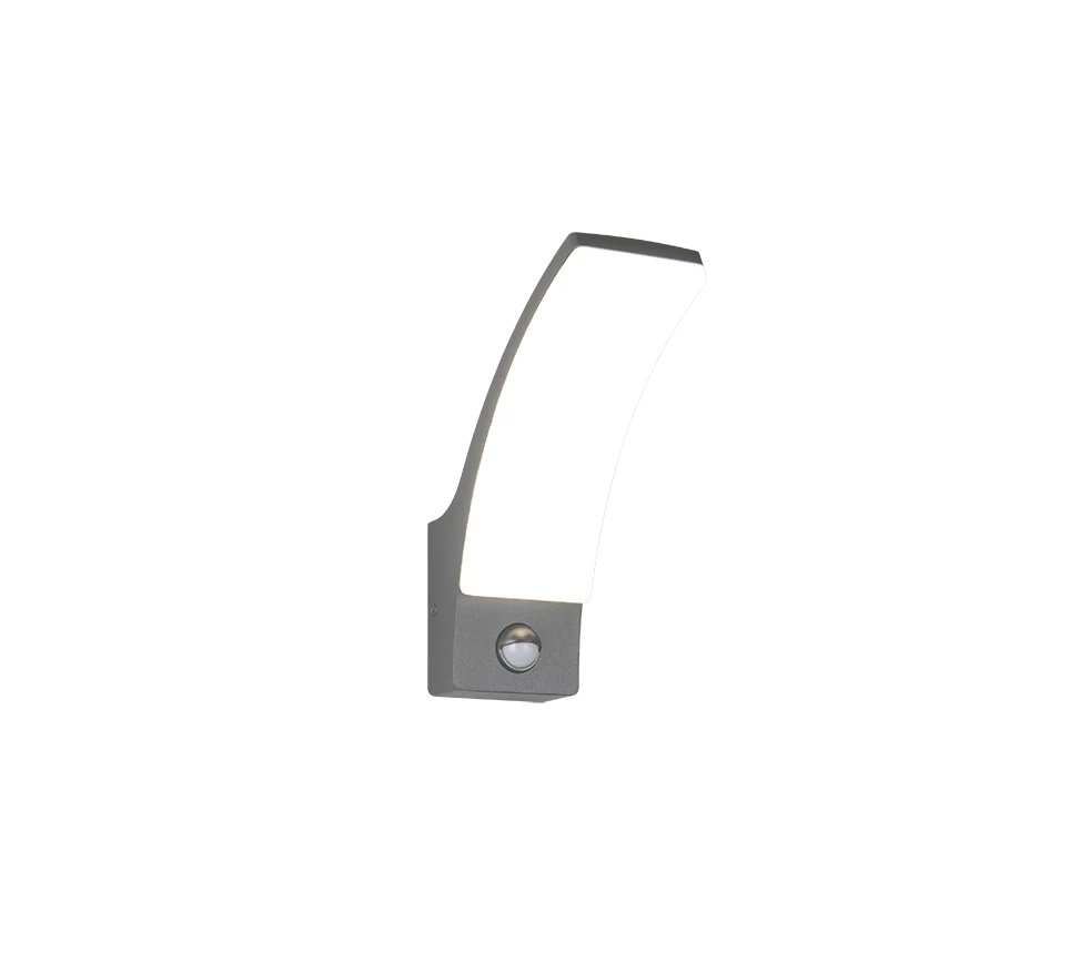 Wandlamp Grierdir antraciet met geïntegreerde LED en bewegingssensor voor buitengebruik