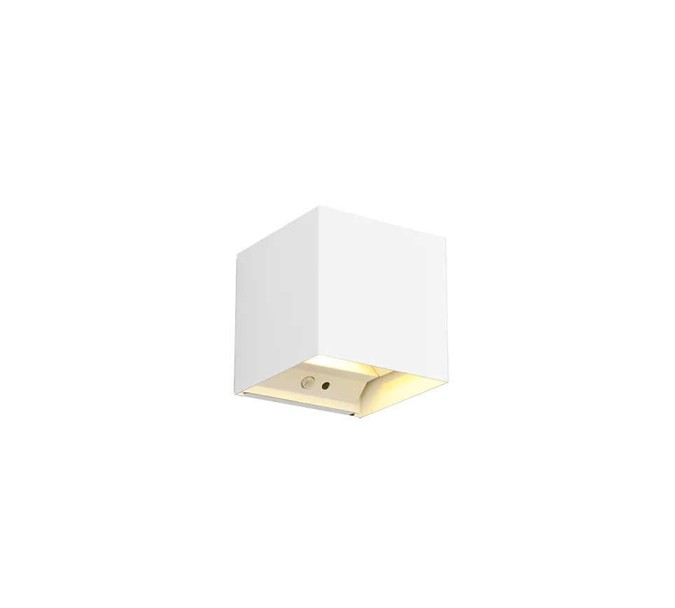 TALENT wandlamp mat wit met LED, boven- en onderlicht voor warme buitenverlichting