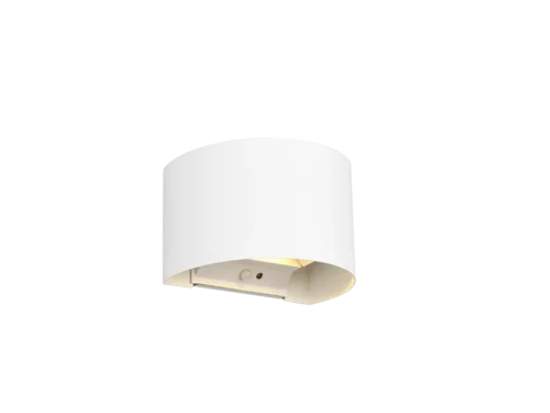 Seimmella mat witte wandlamp met LED, licht boven en onder, modern ontwerp