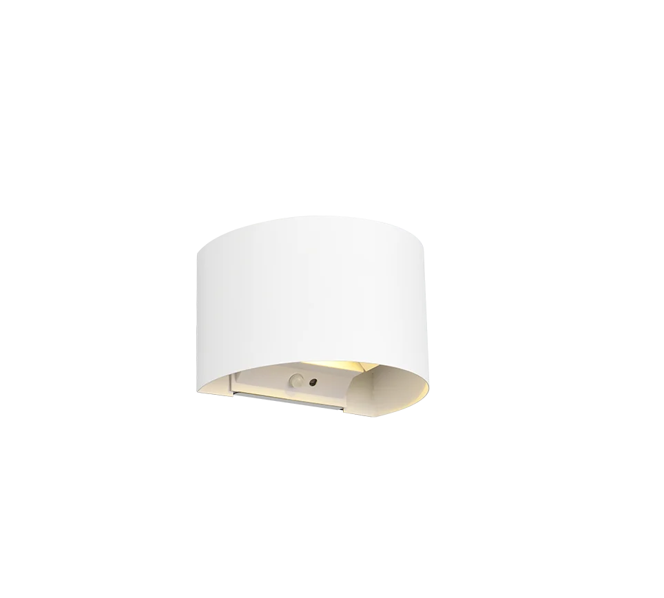 Seimmella mat witte wandlamp met LED, licht boven en onder, modern ontwerp