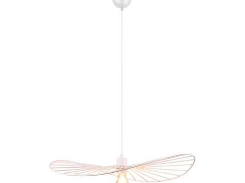 Hanglamp Tovin mat wit Ø60 cm, modern metalen armatuur met verstelbaar snoer en open design