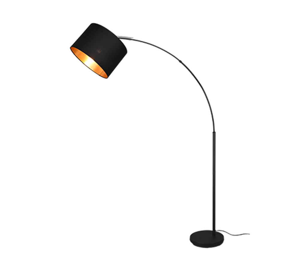 Vloerlamp Dantin Mat Zwart H171 cm