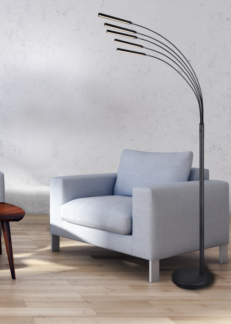 Vloerlamp Neestino Mat Zwart H195,5 cm - Afbeelding 6