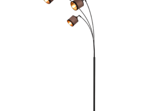 Vloerlamp Pooster Mat Zwart H185 cm