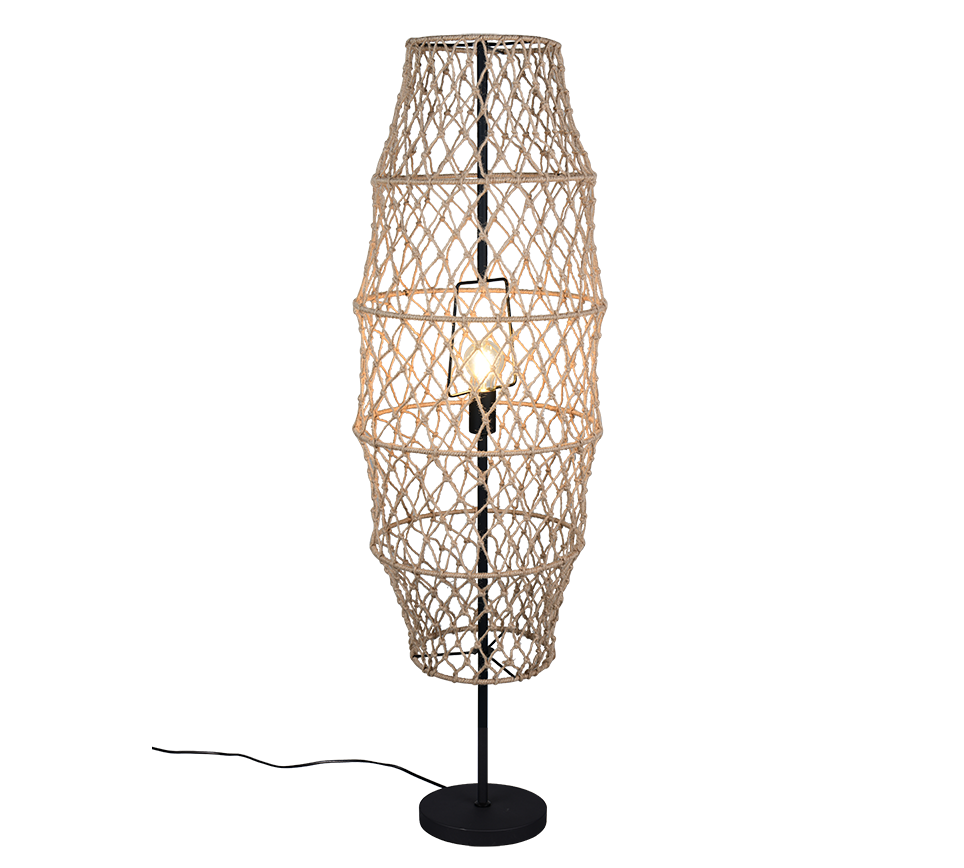 Vloerlamp Staasea Mat Zwart H120 cm