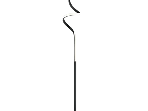 COURSE vloerlamp mat zwart H145 cm met slank metalen ontwerp en geïntegreerde LED-verlichting