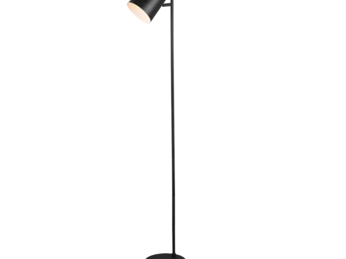 Vloerlamp Jeskund mat zwart, slank design met geïntegreerde LED en warm licht