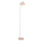 Vloerlamp Vaustaro zand H125 cm met moderne metalen look en verstelbare kap, warm LED-licht