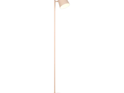 Vloerlamp Vaustaro zand H125 cm met moderne metalen look en verstelbare kap, warm LED-licht