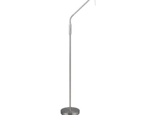 Proomu vloerlamp mat nikkel H160,5 cm met LED, dimbare lichtkleur en modern metalen ontwerp