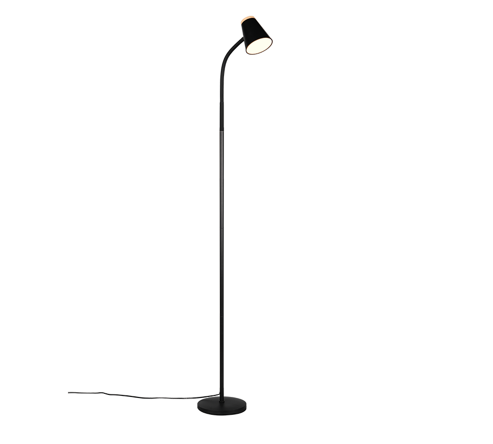 Vloerlamp Flaurano Zwart H145 cm