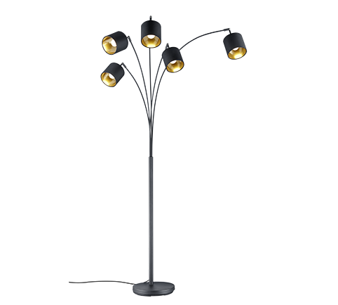 Vloerlamp Slordund Mat Zwart H200 cm - Afbeelding 2
