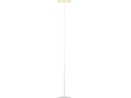 Vloerlamp Slidano mat wit, H123 cm, met metalen design en warm wit LED-licht