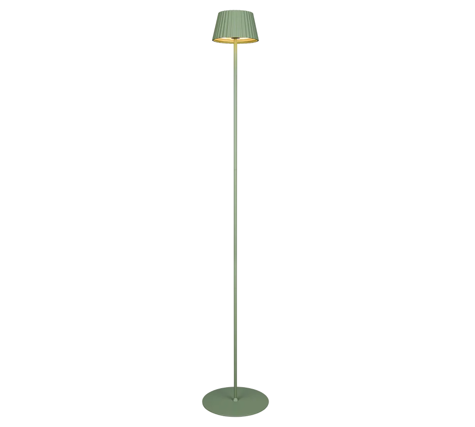 Vloerlamp Bommel grijs, oplaadbaar met LED-licht en modern slank ontwerp voor buitengebruik