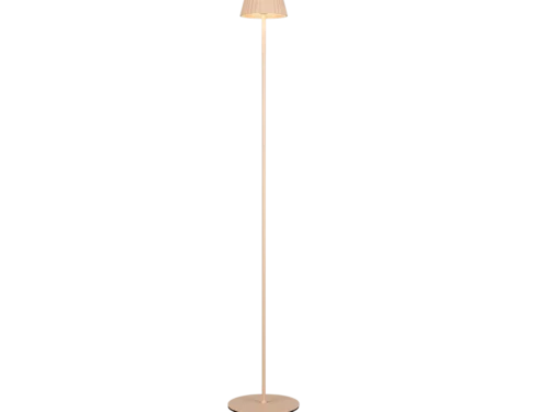 Vloerlamp Nilvan Zand H123 cm met slanke metalen voet en warm LED-licht