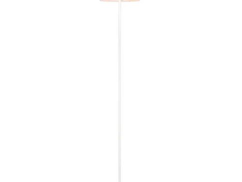 Vloerlamp Rijeka mat wit, slank metalen ontwerp met geïntegreerde LED en warm licht, H147 cm