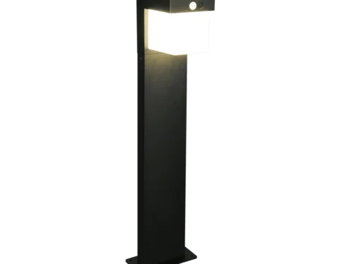 Buitenlamp Komun mat zwart met geïntegreerde LED, strak metalen ontwerp en heldere lichtuitstraling