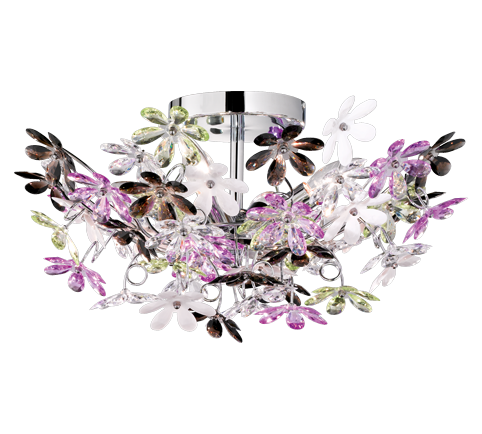 Plafondlamp Maumman Chroom Ø51 cm