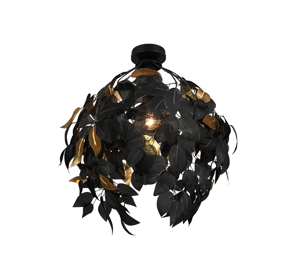Plafondlamp Reilta Mat Zwart Ø38 cm
