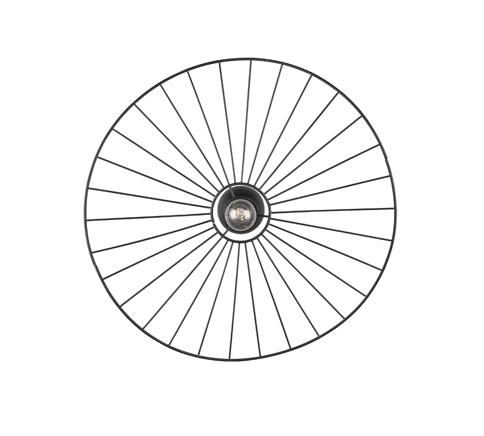 Plafondlamp Trarnund Mat Zwart Ø60 cm - Afbeelding 4