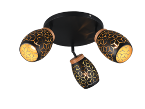 Plafondlamp Zeilvand Zwart Ø58 cm