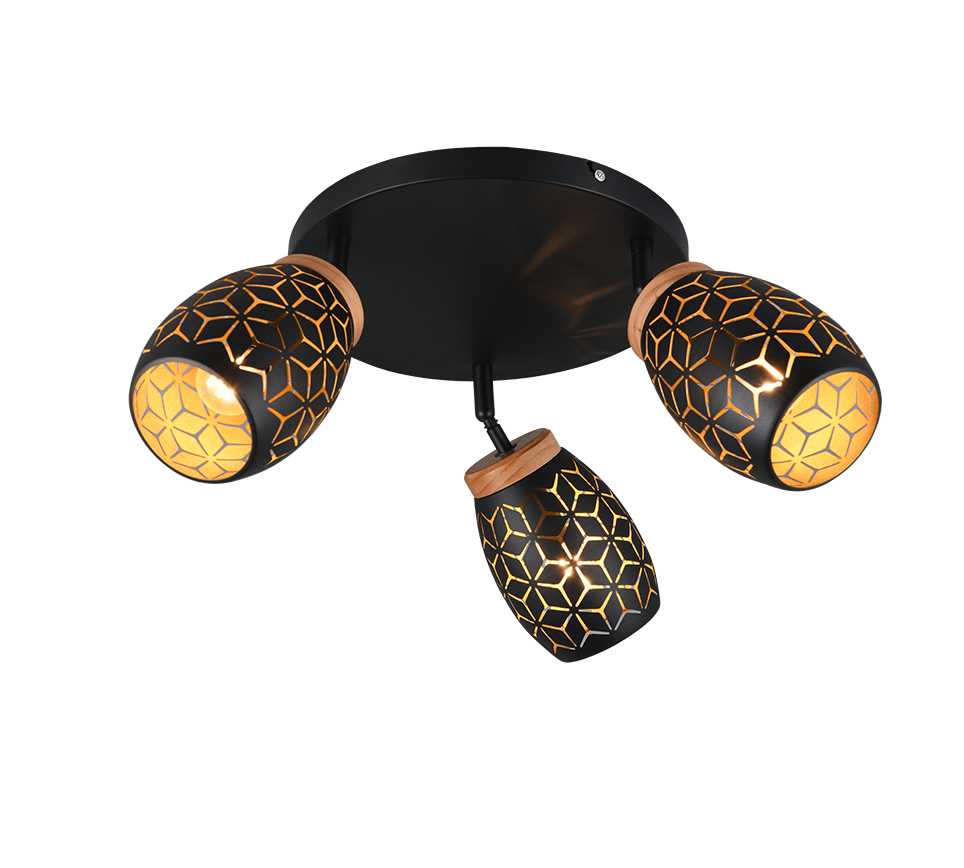 Plafondlamp Zeilvand Zwart Ø58 cm