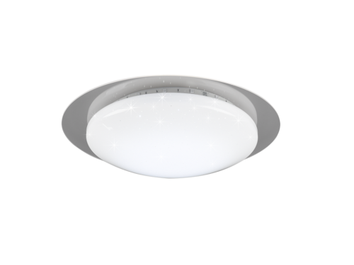 Plafondlamp Donsu wit Ø35 cm met geïntegreerde LED en modern, strak ontwerp