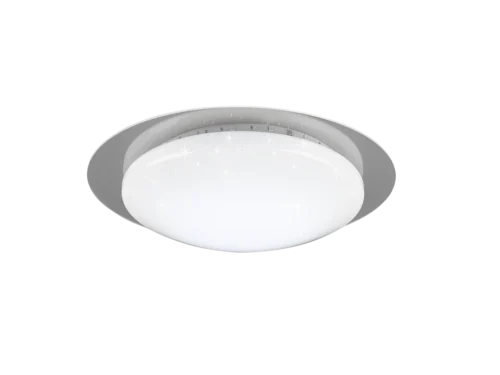 Plafondlamp Donsu wit Ø35 cm met geïntegreerde LED en modern, strak ontwerp