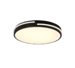 Plafondlamp Velp matzwart Ø40 cm met rond LED-paneel en dimbaar warm tot helder licht