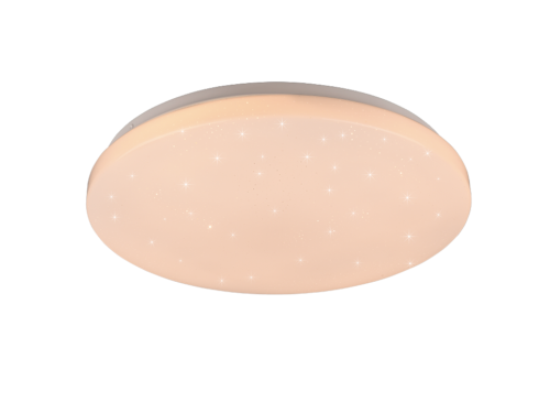 Plafondlamp Breilton wit Ø38 cm met geïntegreerde LED en sfeervol sterrenpatroon