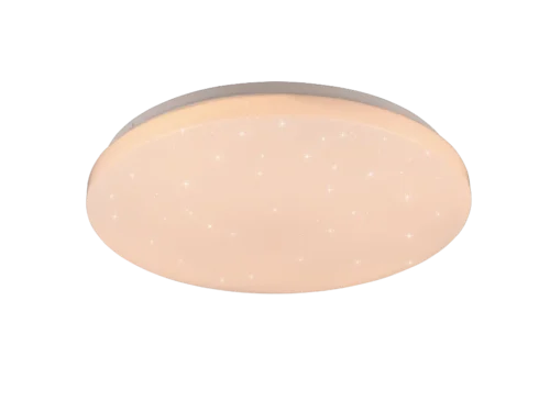 Plafondlamp Breilton wit Ø38 cm met geïntegreerde LED en sfeervol sterrenpatroon
