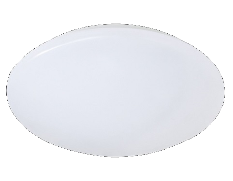 Plafondlamp Split Wit Ø27 cm met witte kunststof kap en strakke, moderne uitstraling