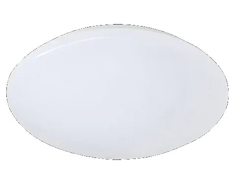 Plafondlamp Split Wit Ø27 cm met witte kunststof kap en strakke, moderne uitstraling