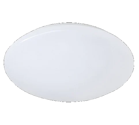 Plafondlamp Split Wit Ø27 cm met witte kunststof kap en strakke, moderne uitstraling