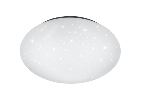 Holstebro witte plafondlamp Ø27 cm met sterreneffect en geïntegreerde LED voor helder licht