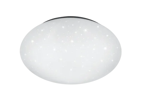 Holstebro witte plafondlamp Ø27 cm met sterreneffect en geïntegreerde LED voor helder licht
