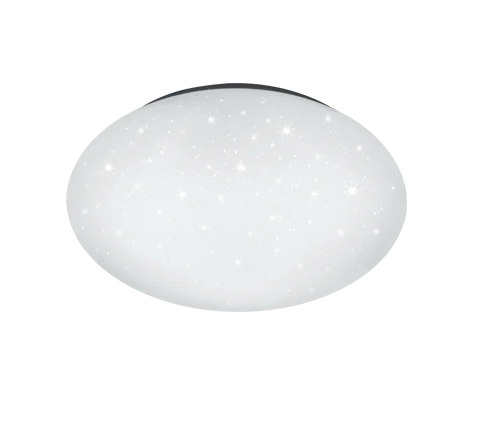 Holstebro witte plafondlamp Ø27 cm met sterreneffect en geïntegreerde LED voor helder licht