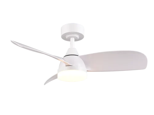 Ventilator Jalu Metaal Mat Wit met geïntegreerde LED-verlichting en strakke moderne afwerking