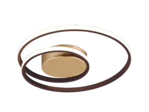 Plafondlamp Geeskio wit Ø39 cm met ronde metalen ringen en geïntegreerde LED-verlichting