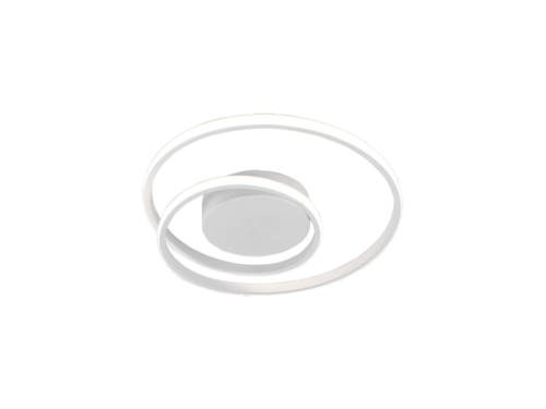 Plafondlamp Gistor mat wit Ø39 cm met slank metalen design en geïntegreerde LED