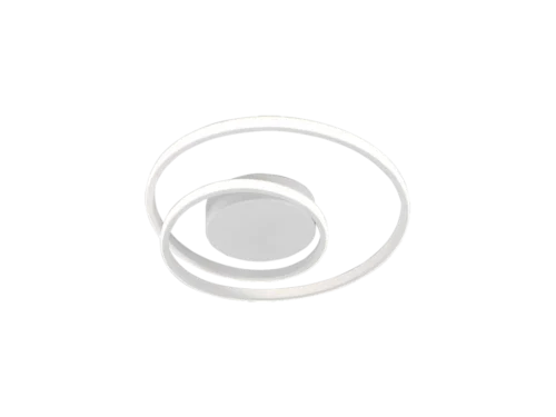 Plafondlamp Gistor mat wit Ø39 cm met slank metalen design en geïntegreerde LED