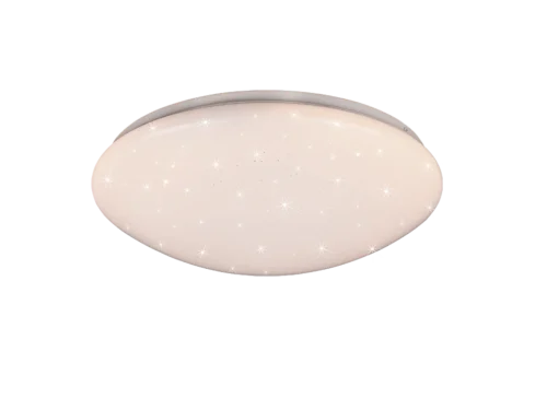 Plafondlamp Bruskek wit Ø38 cm met LED en sterrenpatroon, modern rond design
