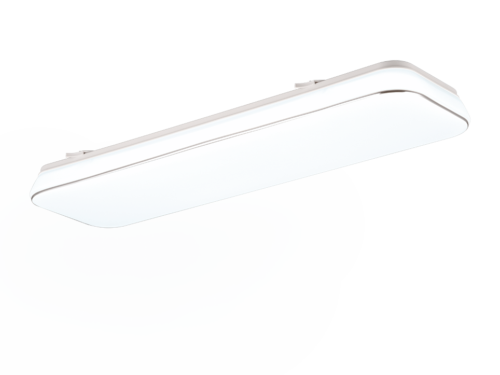 Plafondlamp Skoondura Wit, strakke witte LED-lamp met moderne, rechthoekige vorm voor plafondmontage