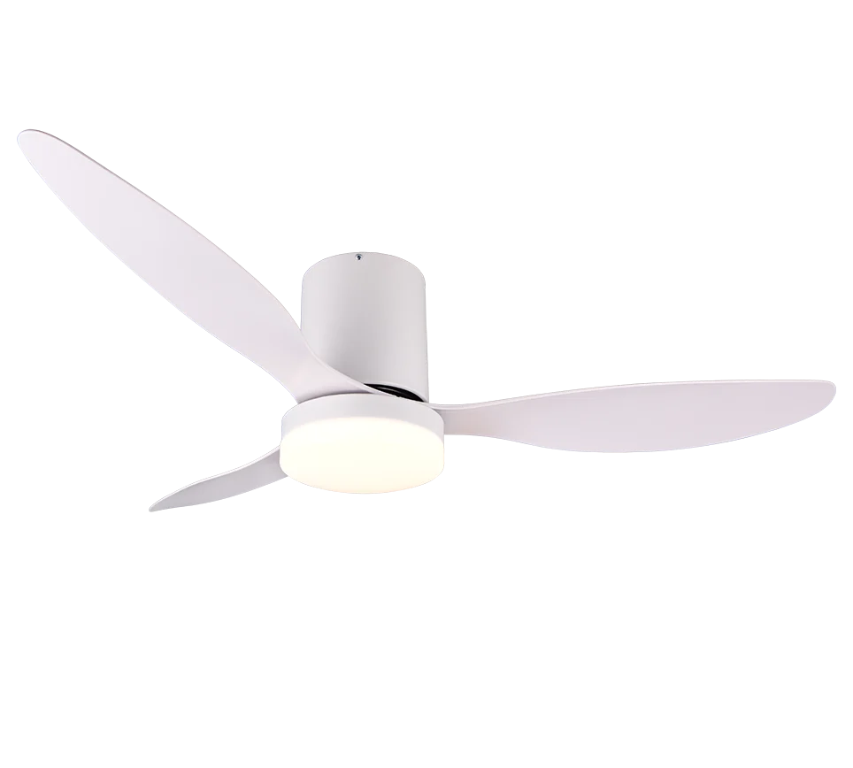 Ventilator Klautis plafondventilator mat wit met geïntegreerde LED-verlichting en moderne bladen