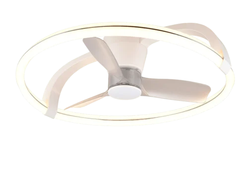 Neiva plafondventilatorlamp mat wit met geïntegreerde LED en moderne ringverlichting