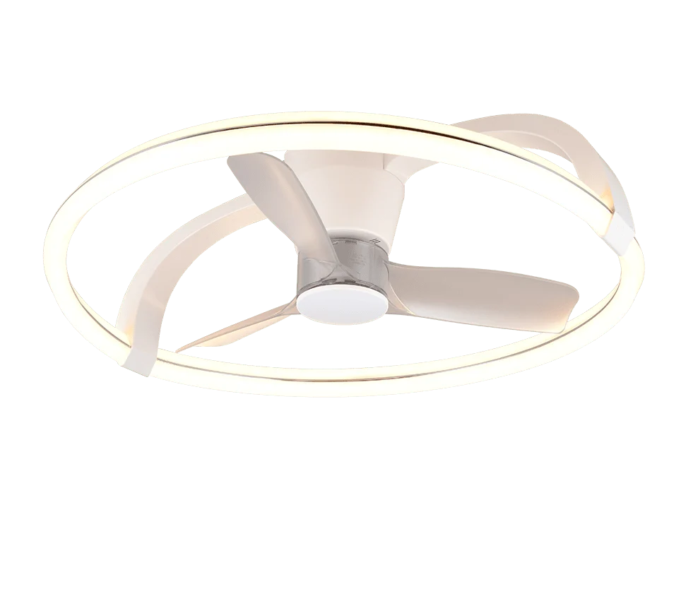 Neiva plafondventilatorlamp mat wit met geïntegreerde LED en moderne ringverlichting
