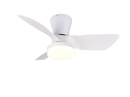 Klavu plafondventilator mat wit kunststof met geïntegreerde LED-verlichting en moderne 4-blads vorm