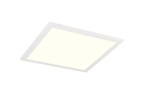 Plafondlamp Cindun mat wit, slank metalen design met geïntegreerde LED en warm wit licht